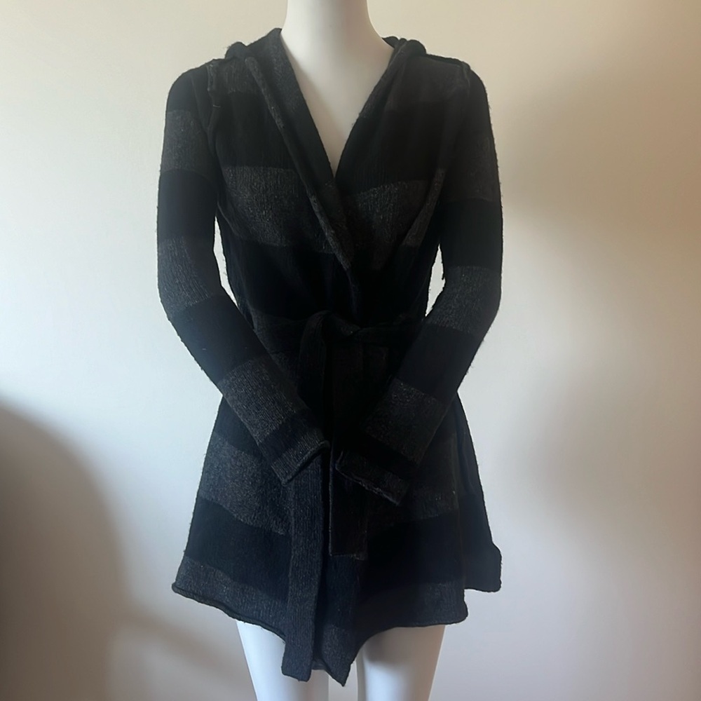 Remain Birger Christensen Knitted Hoodie Belted Cardigan Wool blend Size S